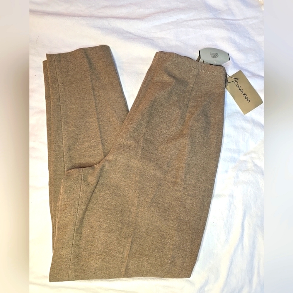 NWT Calvin Klein Women's Heather Brown Pants-12
